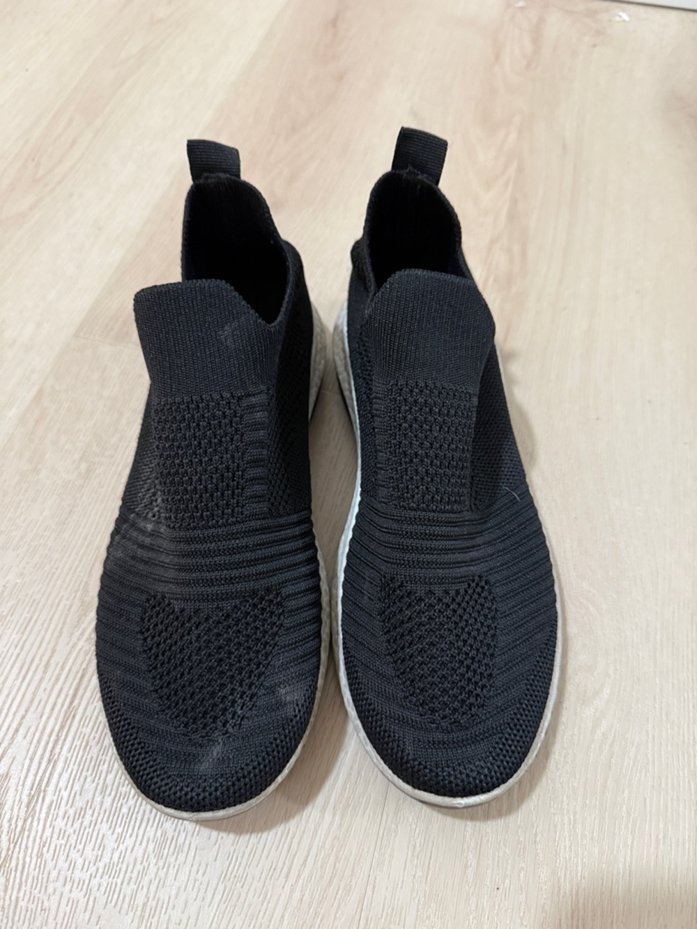 Danskin Black Slip-On Knit Sneakers